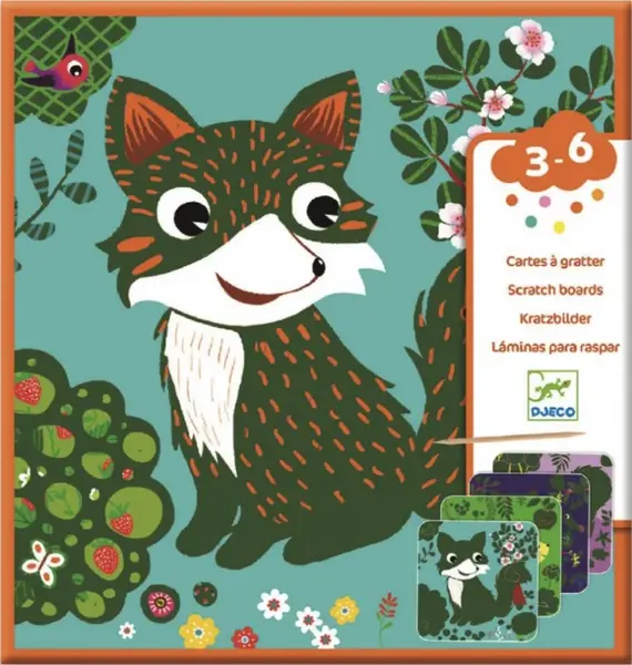 Vyškrabávací obrázky - Lesní kamarádi