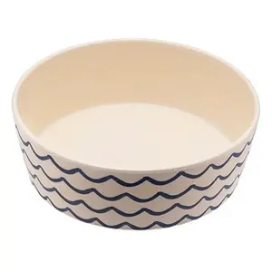 BECOBOWL Bambusová miska pre psa ocean waves veľ. L 1 kus