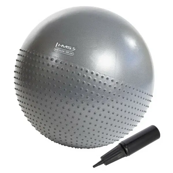 HMS YB03 Masážna gymnastická lopta 65 cm sivá