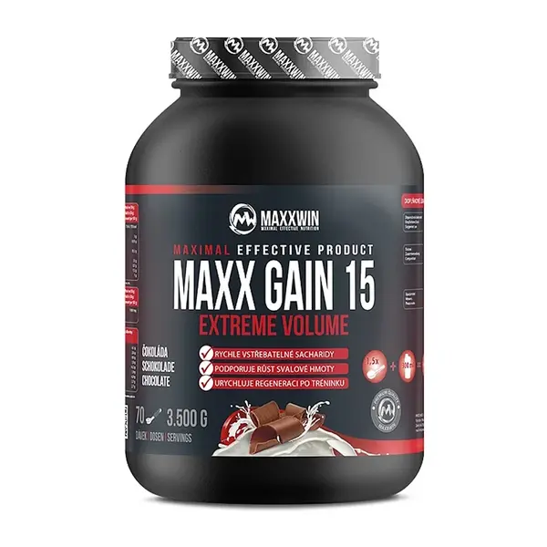 MAXXWIN Maxx gain 15 sacharidový nápoj príchuť tmavá čokoláda 3500 g