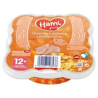 Hami príkrm Malý Gurmán cestoviny s dusenou stehnom a paradajkami 230g