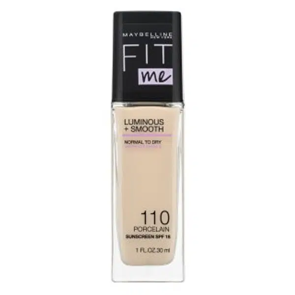 Maybelline Fit Me! Luminous + Smooth Foundation tekutý make-up pre zjednotenú a rozjasnenú pleť 110 Porcelain 30 ml