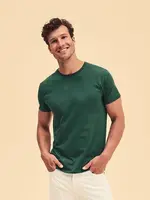 Zelené pánske tričko z česanej bavlny Iconic s rukávom Fruit of the Loom