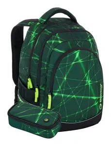 Školský set Bagmaster DIGITAL 22 B Set Gray/Green