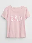 Svetloružové dievčenské tričko s logom GAP