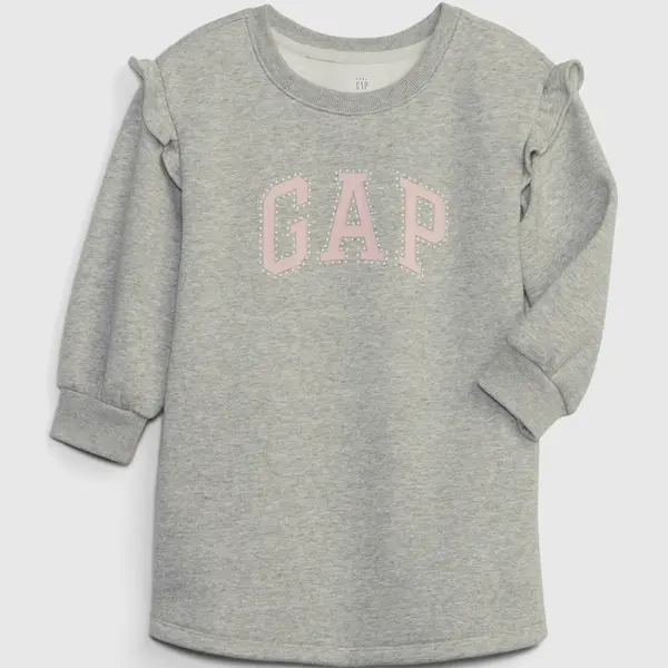 Šedé dievčenské mikinové šaty GAP