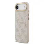 Zadní kryt Guess PU Leather 4G Gold Frame MagSafe  Apple pro iPhone Air, růžová