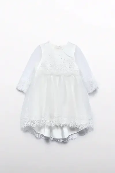 Kojenecké šaty Abel&Lula bílá barva, mini, áčková, 5503