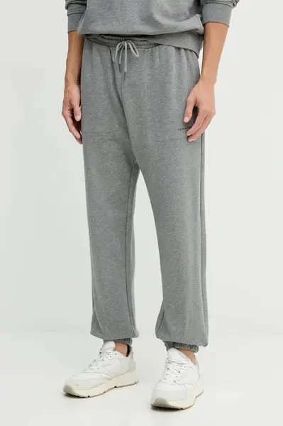 Tepláky Tommy Hilfiger pánské, šedá barva, UM0UM03627