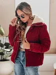 Dámská zimní strukturová bunda TRENDYGLAM bordó