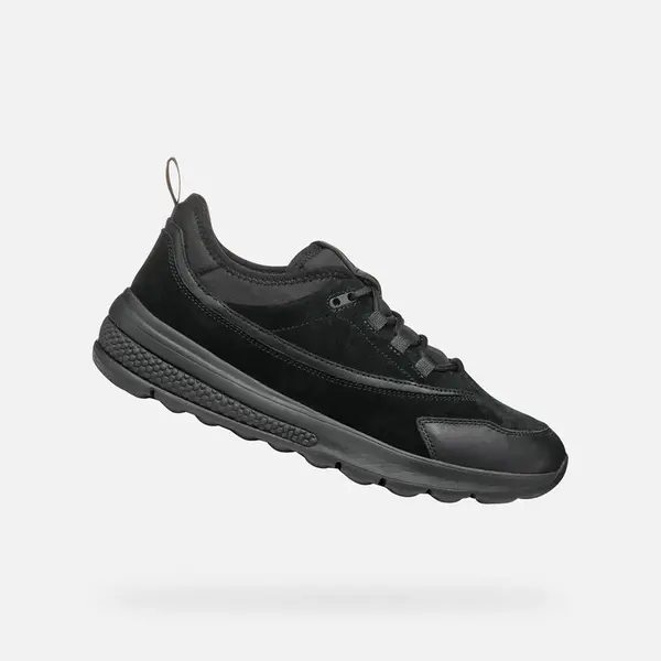 Black Men's Geox Spherica Actif Sneakers - Men's