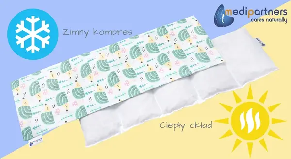 Medi Partners Thermofor with cherry seeds large 20x60 - 5 chamber - Hedgehog mint