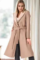 Z6671 DEWBERRY WOMEN'S COAT-BEIGE-1