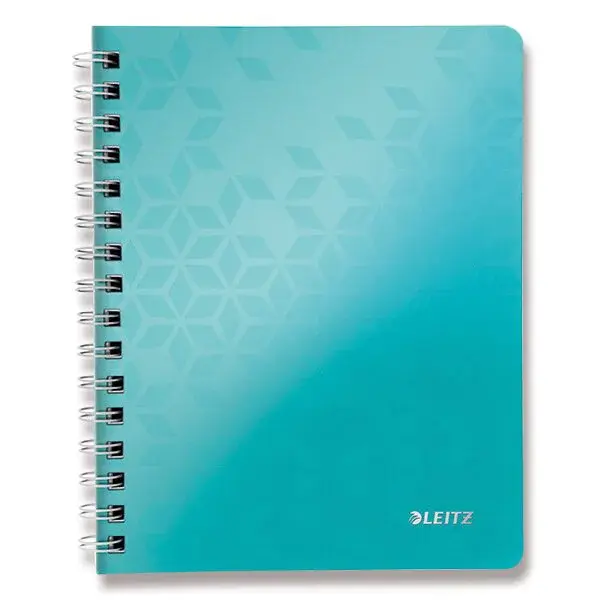 Kroužkový blok Leitz Wow A5, linkovaný, 80 listů - tyrkysový