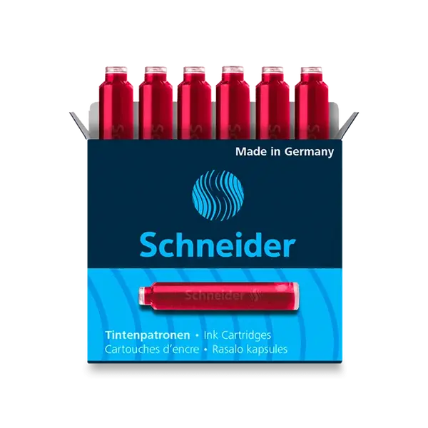 Inkoustové bombičky Schneider, 6 ks - červené