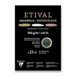Akvarelový blok Clairefontaine Etival Black Cold Pressed/Rough - A3, 15 listů, 300 g