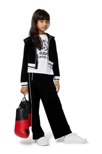 Dětské velurové tepláky HUGO