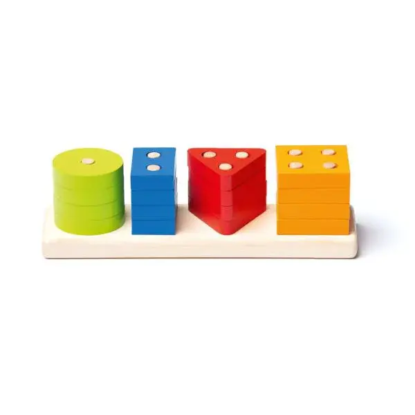 Cubik 15337 Třídíme tvary V - dřevěná skládačka 17 dílů