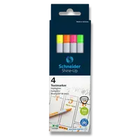 Zvýrazňovač Schneider Shine-Up - sada 4 barev
