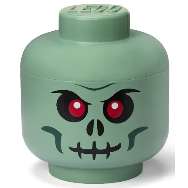 LEGO® úložná hlava (velikost L) - zelený kostlivec