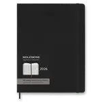 Diář Moleskine 2026 - PRO, tvrdé desky XL, týdenní, vertikální, černý