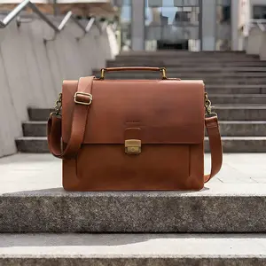 Pánská kožená aktovka Burkely Scott - koňak