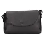 Dámská kožená crosbody kabelka Italia Mirabel - černá