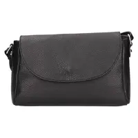 Dámská kožená crosbody kabelka Italia Mirabel - černá