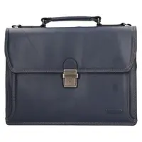 Kožená pracovní aktovka Katana Nicols - modrá