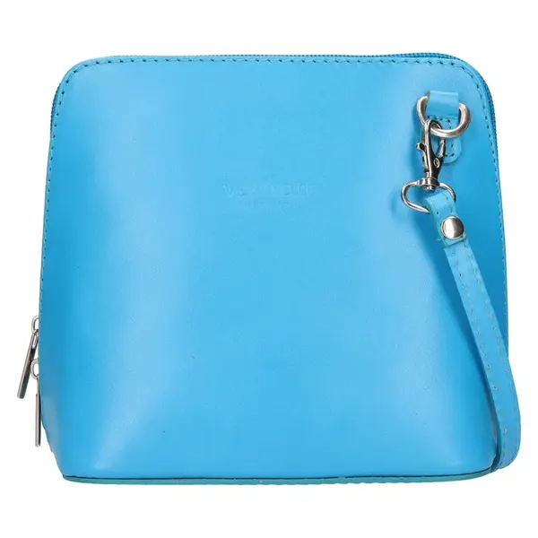 Dámská kožená crosbody kabelka Italia Sima - modrá