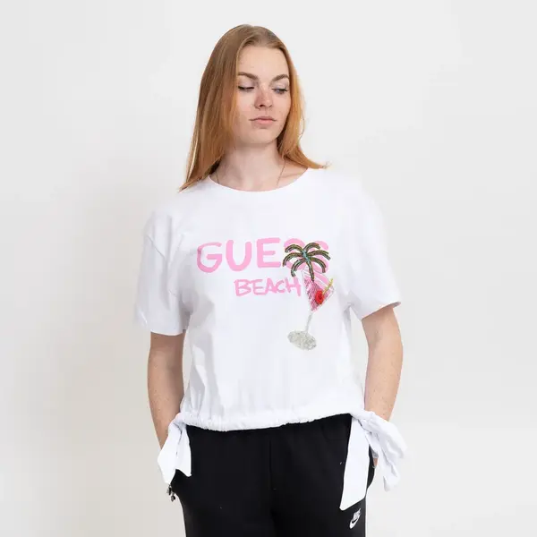 Guess ss nodo crop tee m