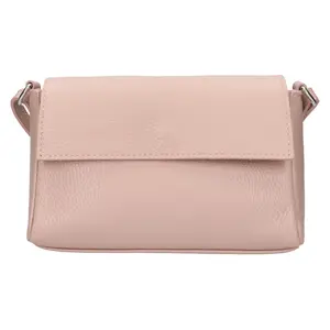 Dámska kožená crossbody kabelka Italia Darina - ružová