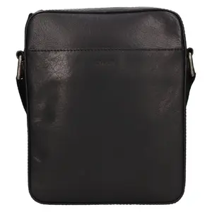 Pánska kožená taška cez rameno Lagen Moss - černá
