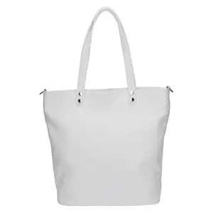 Dámská kožená kabelka Italia Elena - bílá