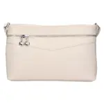 Dámská kožená crossbody kabelka Italia Benea - krémová