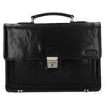 Pánska kožená pracovní aktovka Lagen Romel - čierna