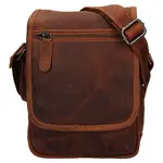 Pánska kožená taška cez rameno Greenwood Stefan - koňak