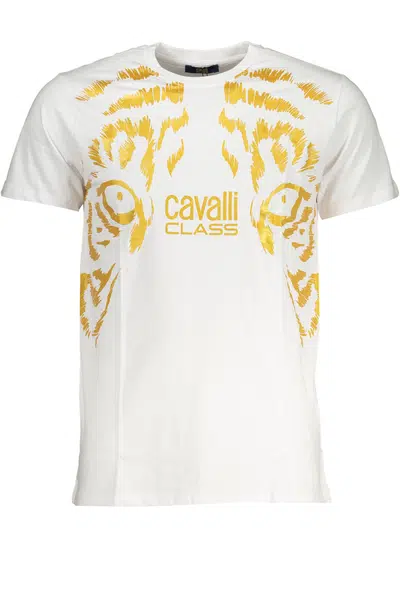CAVALLI CLASS MEN'S SHORT SLEEVED T-SHIRT WHITE