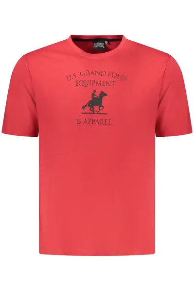 US GRAND POLO MEN'S SHORT SLEEVE T-SHIRT RED