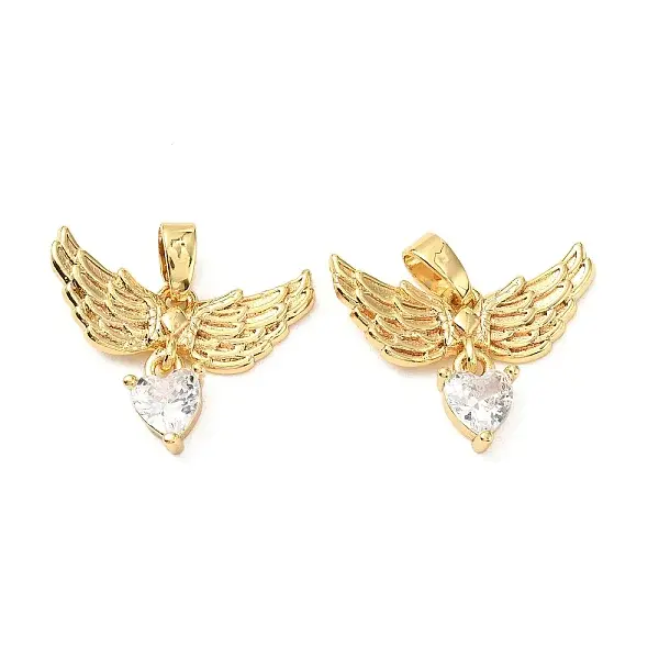 Brass Micro Pave Cubic Zirconia Pendants