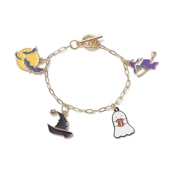 Witch & Ghost Alloy Enamel Charm Bracelets
