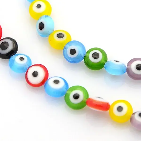 Handmade Evil Eye Lampwork Bead Strands