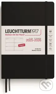 Weekly Planner 2026 Medium (A5) 18 Months Black