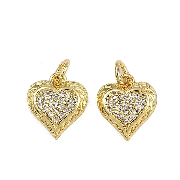 Brass Micro Pave Cubic Zirconia Pendants