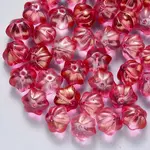 Transparent Spray Painted Glass Beads