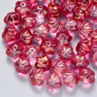 Transparent Spray Painted Glass Beads