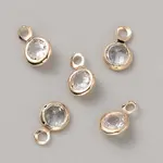 Brass Micro Pave Cubic Zirconia Charms