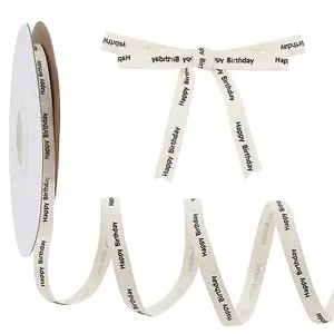 20M Cotton Happy Birthday Printed Ribbons