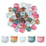 50Pcs 5 Colors Transparent Glass Beads