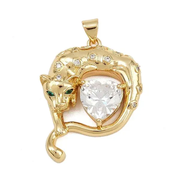 Brass Micro Pave Cubic Zirconia Pendants